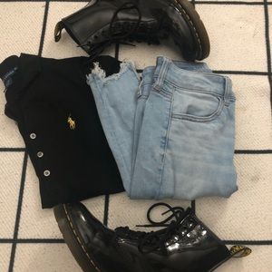Black and gold women’s polo by Ralph Lauren